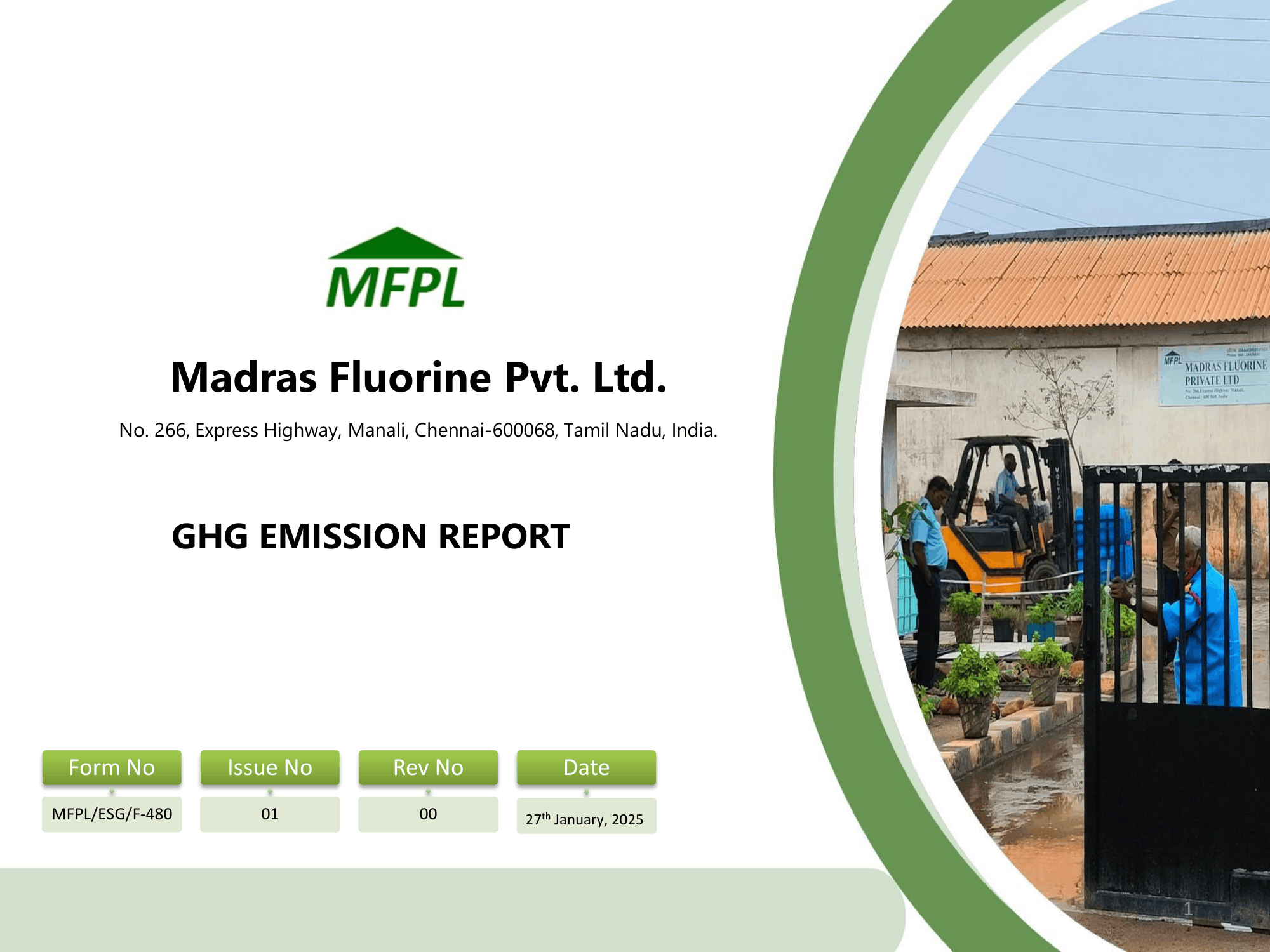 Greenhouse Gas Emission Report